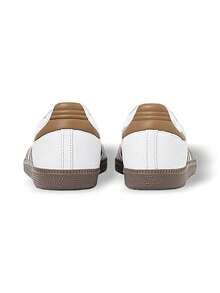 Adidas SAMBA OG 经典复古休闲男士运动鞋吸汗透气百搭纯色标志易洗速干运动户外跑步日常上学男款白色/卡其色 JH8796 - 白色/卡其色 - 查看 5