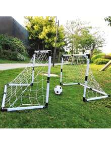 1 Set 92CM Extra Large Portable Dual Football Goal, Indoor/Outdoor Sports Plastic Equipment