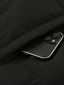 LEDUNTINO 男士加厚羽绒服，中长款，带帽，纯色，下摆拉链，适合冬季外出和日常通勤，送给男朋友的完美礼物