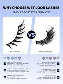 6对湿狐狸眼假睫毛动漫假睫毛角色扮演假睫毛浓密卷翘湿睫毛嫁接化妆工具适合作为圣诞礼物生日礼物母亲节礼物 - 彩色 - 查看 7