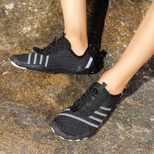 Escarpines para Hombre Zapatos de Agua Zapatos de Deportes Acuáticos Exterior Zapatos de Playa Zapatillas Minimalistas Verano Secado Rápido Antideslizante Interior - Negro Blanco-A100 - Ver 8