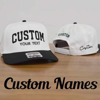 Custom Embroidered Hats, Personalized Dad Hat, Custom Text Hat, Mama Hats, Bachelor Trip Hat, Two Tone Baseball Cap, Christmas Gift, Custom Embroidered Upside Down Text Hat, 5 Panel Two Tone Baseball Cap, Personalized Make Your Own Hat, Embroidery Baseball Fan Hat, Custom Embroidered Hat, Personalized Baseball Cap With Text, Custom Name Hat – Monogram Gift – Adjustable Dad Hat