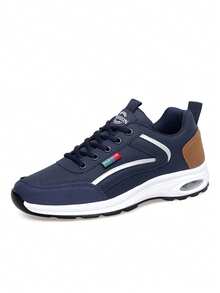 1 Pair Of Shoes Men's Sports Shoes Breathable Men's Casual Shoes Competition Shoes Fashionable Casual Shoes Men's Running Shoes - Blue - View 3