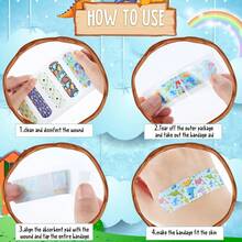700PCS/300PCS/70PCS Colorful Cute Adhesive Tape, Adhesive Flexible Hemostatic Patch, Waterproof Breathable Adhesive Tape, Good Helper For Protecting Wounds (Various Patterns Of Dinosaurs, Planes, Marine Animals, Animal World, Etc - Multiple Styles) - Nhiều màu - Xem 5