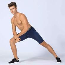 TendenciaYOUTHGO Shorts Deportivo Hombre de Compresión con Bolsillo Pantalones Cortos Interior Licras Secado Rapido para Correr Entrenamiento Fitness CiclismoCalidad premium - Azul oscuro - Ver 5