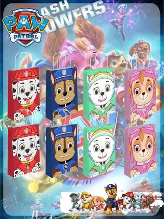  1/4/8 件 Paw Patrol 派对礼品袋卡通礼品袋派对礼品袋，送给好朋友的最佳节日礼物，派对气氛装饰，完美的派对装饰，家居装饰摆件，完美的房间装饰，圣诞节礼物，情人节，适合生日庆祝的理想朋友礼物，纪念品女士纪念品，可爱美观，情人节，礼品，装饰品，家居装饰，情人节礼物