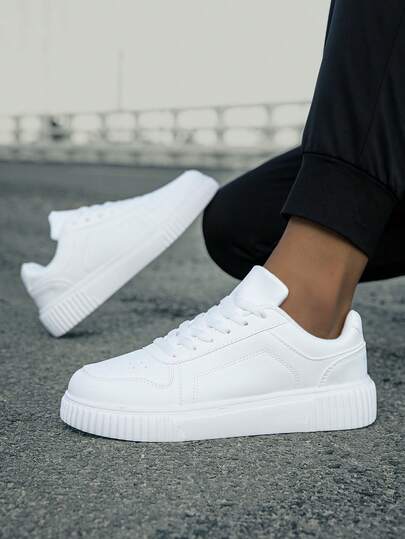 Unisex Günlük Ayakkabılar, 36-45 Numara, Bağcıklı Yumuşak Tabanlı Düz Rahat Erkek Spor Ayakkabıları, Hafif, Alçak Topuklu Günlük Ayakkabılar, Renk Bloklu Yuvarlak Burunlu Bağcıklı Kaykay Ayakkabıları, Erkek Günlük Spor Ayakkabıları