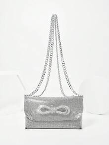 Glittering Gemstone Embellished Evening Clutch Purse, Retro Underarm Bag Suitable For Wedding, Party, Dinner, Valentine's Day Gift - Multicolor - View 12