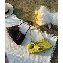 Korean hand-woven underarm bag women's 2025 new high-end versatile retro portable shoulder mother and child bag