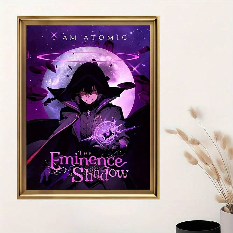 1 pieza Decoración de habitación El Eminente en la Sombra Impresión en lienzo del mago oscuro del anime, póster de tela sin marco, arte decorativo de pared para el hogar, oficina, sala de estar, dormitorio, regalo único para festivales - Multicolor - Ver 1