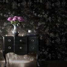 Black Peel And Stick Wallpaper 15.74" X 118.11" Emed Butterfly Vintage Textured Wall Paper Retro Solid Black Butterfly Contact Paper Self Adhesive Wallpaper For Countertop Cabinets Bedroom - 黑色 - 查看 2