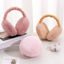 Paraorecchie in morbido pile unisex, paraorecchie pieghevoli spessi, paraorecchie caldi e antivento, design alla moda a forma di hamburger, accessorio invernale essenziale