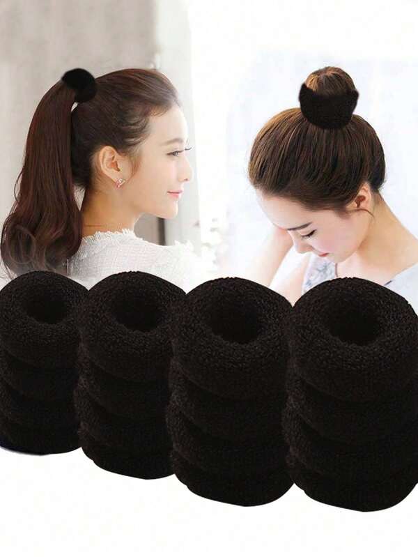 12 قطعة/مجموعة ربطات شعر نسائية عالية المرونة وخالية من الغرز، مناسبة للتصفيف والتمارين والاستخدام اليومي والعادي، حبل شعر