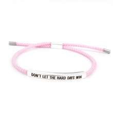 Adjustable Inspirational Bracelet, 3 Styles Of Personalized Wristbands Suitable For Daily Wear, Stainless Steel Material Engraved With Motivational Quotes, Romantic Gift For Him On Valentine's Day Or Anniversary