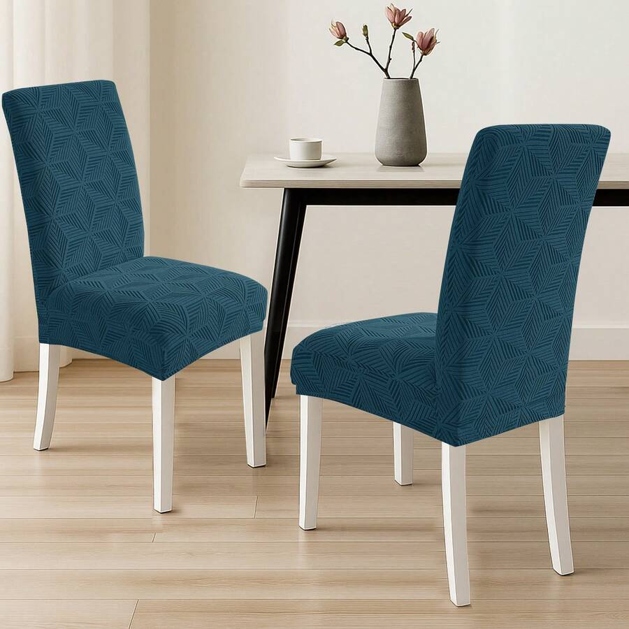YSTYLE Chair Covers With Backrest 2/4/6 Pieces, Stretch Chair Covers, Living Room Kitchen Chair Covers, Universal Cat Scratch-Resistant Chair Cover, Modern Stain-Resistant Chair Cover - Teal Blue - View 1