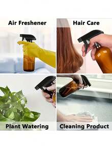 1 bình xịt đa năng có cò màu đen - Chất liệu nhựa bền, không mùi, thích hợp cho dung dịch tẩy rửa, làm vườn và sản phẩm chăm sóc da, có thể dùng làm bình phun tưới vườn, bình xịt nhựa và bình phun làm sạch vườn, vòi phun bền, phun áp lực cao, bình xịt liên tục bán tự động cho salon, thích hợp cho tinh dầu, dung dịch làm sạch cây trồng, gel tạo kiểu tóc, v.v., vòi phun bền. - Nhiều màu - Xem 4