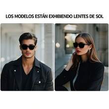 Lentes De Sol Tagiar Lentes De Sol Para Hombre Y Mujer Negro con protección UV400, espejo, para hombres y mujeres, ideales para pesca, conducción, verano, playa y viajes - Negro - Ver 4