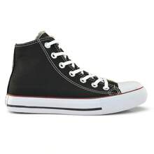 Women's And Men's Unisex High Top Casual Traditional Sneakers Promotion Immediate Shipping - 黑色 - 查看 1