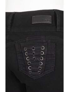 Women's Colombian Skinny Jeans - 黑色 - 查看 2