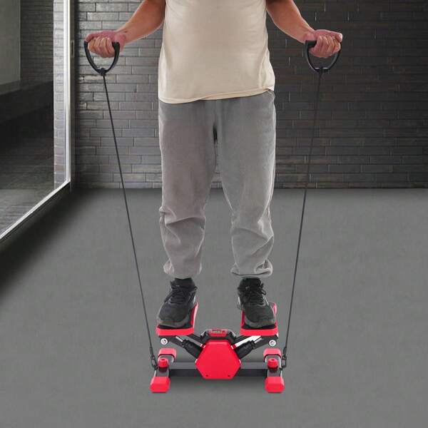 Portable Pedal Exerciser Foot Pedal Exercise Machine With Pull Ropes