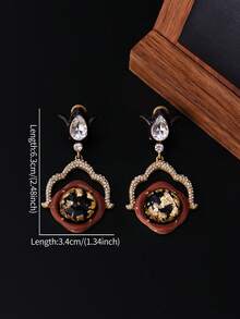 1 Pair Vintage Palace Style Earrings For Women | Fashionable Unique Design Suitable For Women's Casual Daily And Party Occasions | Gift