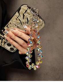 Stylish Crystal Chain Wristlet, High-Quality Short Wrist Strap For Women, Versatile For Travel, Shopping, Phone Case, Bag Accessory