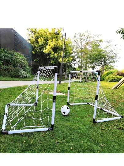1 Set 92CM Extra Large Portable Dual Football Goal, Indoor/Outdoor Sports Plastic Equipment