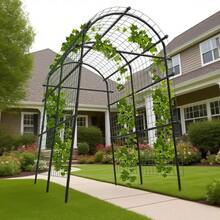 mteryoing Garden Arch Trellis With 7/9 Pipes, 7.5Ft Tall Metal Garden Trellis With Netting For Climbing Plants, Vegetables, Flowers, Outdoor Pergola Arbor Wedding Party Decoration - 7 Horizontal Pipe - View 9