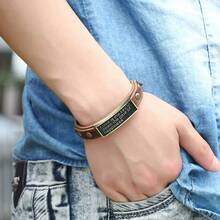 1 PC Gothic Punk Multi-Layer Rivet Leather Bracelet For Women Jewelry Accessories Vintage Dark Chain Metal Letter Bracelet Cool Accessory Bracelet Birthday/Engagement/Holiday Gifts Everyday Jewelry, Elegant Accessory - Phong cách 6 - Xem 7