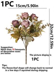 1/80 pezzi profumo di rose artificiali da 31 cm, palline ricamate, peonie e fiori misti, profumo da sposa, decorazione per matrimoni, materiali per corone fai-da-te, decorazioni per feste di compleanno, casa, sala da pranzo, soggiorno, vasi, giardino esterno, decorazioni primaverili per la casa, regali di compleanno, regali di San Valentino - Viola - Visualizzare 2