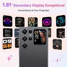 OUKITEL C62 Pro Android 15 无合约手机，24GB+256GB 超值价格，6.88 英寸 90Hz 显示屏，1.81 英寸后屏，5150mAh 智能手机 无合约，13MP+5MP/双卡/指纹/Face ID/BT5.0/NFC - 黑色 - 查看 2