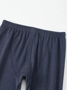 Men's Thermal Underwear Set, Fashionable And Warm, Suitable For Autumn/Winter, Casual And Versatile For Teenagers And Young Adults - Navy Blue - View 8