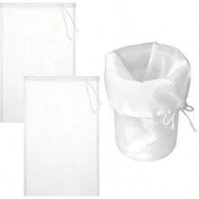 3 Pack Brew Bags, 12.2x. 87 Large Reusable Fine Mesh Bag With Adjustable Drawstring, Home Brewing Hops Grains Fruit Wine Beer Making Brew In A Bag Supplies12.2x. 87 - Initial - View 2