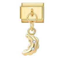 1/5/10/20/30/50pcs Random Mixed Gold-Color Modular Pendant, Moon & Tulip Pendant, Detachable Bracelet Charm Accessories - Multicolor - View 6