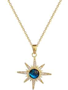 1pc Stainless Steel Starry Sphere Zirconia Luxurious Rhinestone Necklace, Versatile Choker Chain For Women