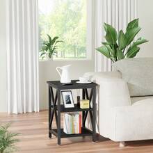 Mesa Auxiliar, Mesa De Noche Moderno, Pequena Mesa De Centro Buró Para Recámara Mesa De Noche Minimalista Mesa Auxiliar Mesa Para Jardín Mesa De Centro Mesa Auxiliar Madera Moderna Mesa De Centro Mesa De Noche Con Estante Mesas Auxiliares - Negro - Ver 7