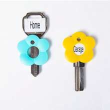 10pcs/Set Colorful Silicone Key Covers, Clover Shaped Key Finders, Elastic Key Protectors In Multiple Colors
