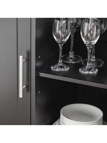 SoBuy FKW108 Kitchen Trolley Stainless Steel Top Isl Side Shelf Cabinet Sideboard On Wheels Serving Wit Approx.: 107 94 46 Cm view 5