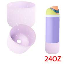 1个硅胶杯套 - 防滑保护水瓶套，适用于14/16盎司、24盎司、32盎司、40盎司水瓶，是节日派对、礼品和家居装饰的理想之选 - 杯子配件 - 彩色 - 查看 15