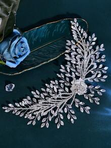 1 pieza Diadema de novia con cristales brillantes, estilo europeo, adecuada para fiesta de cumpleaños, banquete, HP21