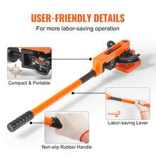 Dobladora de tubos , dobladora manual de tubos de 3/8" a 1" OD con 7 troqueles de doblado, herramientas de doblado de tubos de aluminio de cobre de 180° para aire acondicionado HVAC, reparación de automóviles - 180° para aire - Ver 5