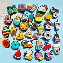 33 PCS Food Collection Series - Durable Colored PVC Shoe Decorations, Suitable For Fun Shoe Decorations, The Perfect Gift Set For Doughnut Lovers, DIY Handicrafts, Food Pattern Combinations, Durable Decorative Accessories, Creative Design, High-Quality Craftsmanship