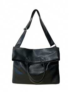 Korean Style Handbag Shoulder Bag Tote Bag, Unisex Design, Large Capacity, Suitable For Commuting