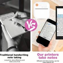 Mini Printer, Portable Thermal Inkless Printer, Suitable For Text, Notes, Photos, Course Labels, Tasks - Multicolor - View 9