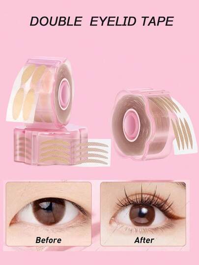 1 Roll 600pcs Skin-Tone Invisible Double Eyelid Tapes, Lace Grid Double Eyelid Tapes With Edge Design, Portable Roll Double Eyelid Tapes For Puffy Eyes, Makeup, Low Price, Room Decor, Vanity, Travel, Bedroom And Makeup Accessories, Breathable Seamless Fiber,Cheap,Stocking Stuffers,Makeup,Makeup Tools,Cheap Stuff,Gifts,Gifts For Women,Christmas Gifts