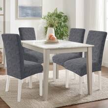 YSTYLE Chair Covers With Backrest 2/4/6 Pieces, Stretch Chair Covers, Living Room Kitchen Chair Covers, Universal Cat Scratch-Resistant Chair Cover, Modern Stain-Resistant Chair Cover - Light Grey - View 2