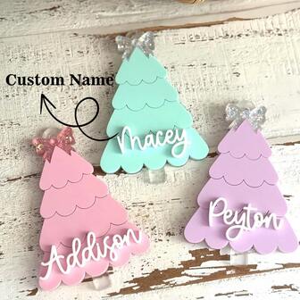 Pink Christmas Ornament, Teenager Ornament, Family Ornament, Christmas Bow , My First Christmas, Glitter Christmas Decor, Gift For Girls