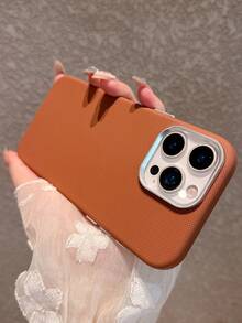 优雅皮革纹理橙色手机壳适用于 17 Pro Max/17 Pro/17 Air/17/16 Pro Max/16/16 Pro/16 Plus/15/15 Pro Max/15 Pro/15 Plus/11/12/13/14 Pro Max/12 Pro/12 Pro Max/13 Pro/13 Pro Max/14 Pro/14 Pro Max/14 Plus，软壳 - 橙色-新升級版 - 查看 4