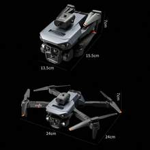 Unmanned Aerial Vehicle With Three Cameras, Vertical Shooting, Optical Flow, Hovering, Intelligent Obstacle Avoidance, High-Definition Aerial Photography, Four Sided Obstacle Avoidance, Quadcopter, Remote-Controlled Aircraft - Multicolor - View 8