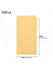 50 Bolsas de papel kraft mini sobre tarjetas de invitación de boda, tarjetas de saludo y bolsas de regalo, Navidad - Multicolor - Ver 14